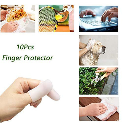 Kris-kikomy Gel-Fingerkappen aus Silikon – Fingerschutz bei Triggerfinger, Arthritis & Schmerzen (Größe S, 10 Stück)