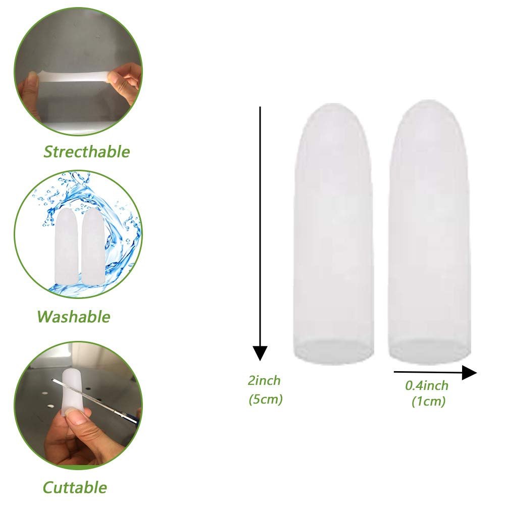 Kris-kikomy Gel-Fingerkappen aus Silikon – Fingerschutz bei Triggerfinger, Arthritis & Schmerzen (Größe S, 10 Stück)