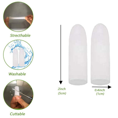 Kris-kikomy Gel-Fingerkappen aus Silikon – Fingerschutz bei Triggerfinger, Arthritis & Schmerzen (Größe S, 10 Stück)