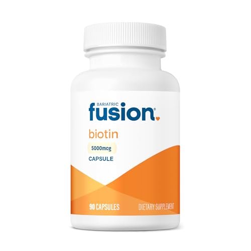 Bariatric Fusion Biotin 5000 mcg Kapseln – 90 Stück, 3 Monatsvorrat, für Haarwachstum