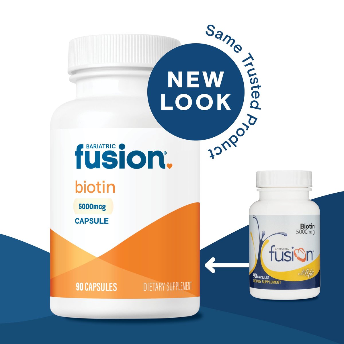 Bariatric Fusion Biotin 5000 mcg Kapseln – 90 Stück, 3 Monatsvorrat, für Haarwachstum