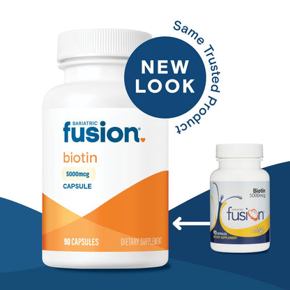 Bariatric Fusion Biotin 5000 mcg Kapseln – 90 Stück, 3 Monatsvorrat, für Haarwachstum