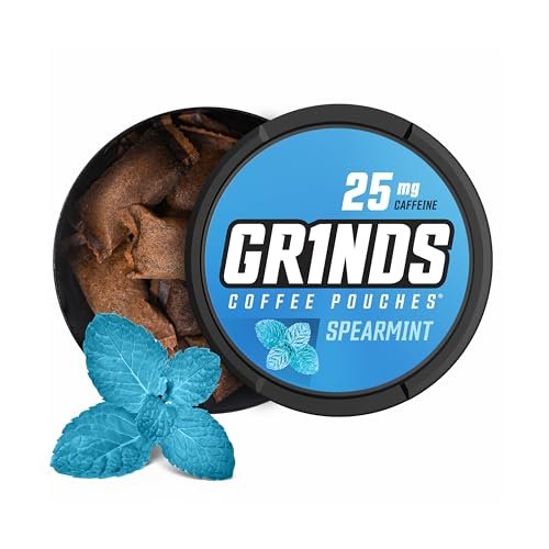Grinds Coffee Pouches Spearmint – 3 Dosen Koffeinalternative ohne Kaffee | 18 Beutel pro Dose
