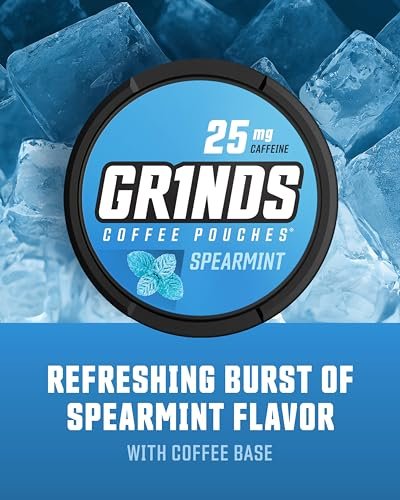 Grinds Coffee Pouches Spearmint – 3 Dosen Koffeinalternative ohne Kaffee | 18 Beutel pro Dose