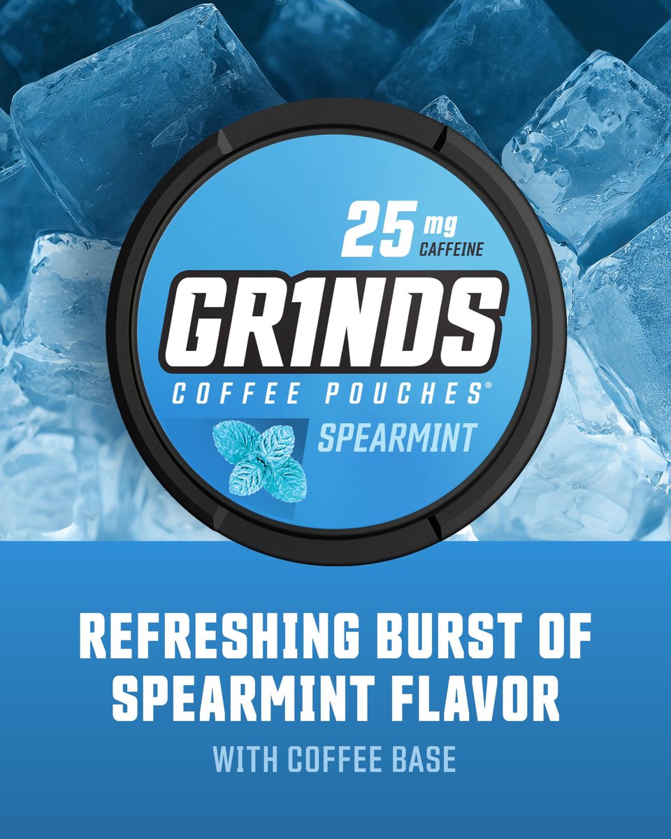 Grinds Coffee Pouches Spearmint – 3 Dosen Koffeinalternative ohne Kaffee | 18 Beutel pro Dose