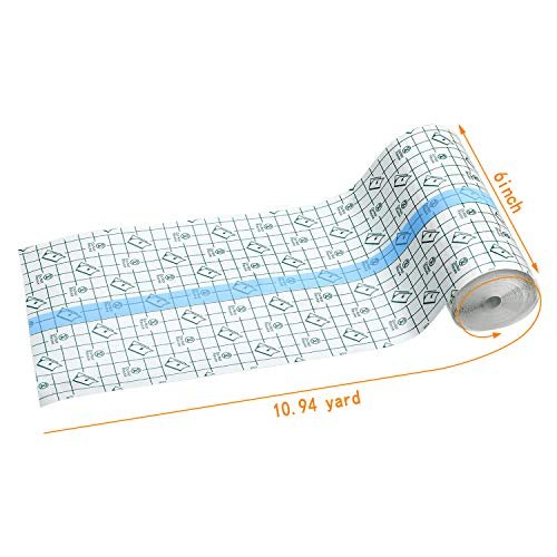BBTO Transparentes Wundpflaster wasserdicht – 6 x 394 Zoll, klare Klebebandage für Tattoos und Schwimmen