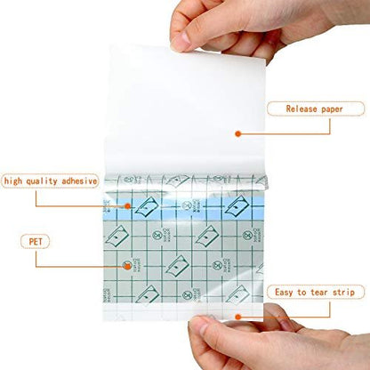 BBTO Transparentes Wundpflaster wasserdicht – 6 x 394 Zoll, klare Klebebandage für Tattoos und Schwimmen