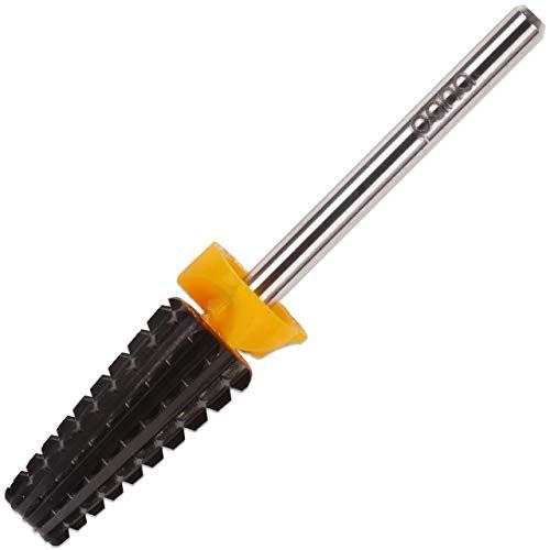 PANA Nail Carbide 5-in-1-Bit – Zweiseitig rotierend für Rechts- und Linkshänder – Schnelles Entfernen von Acryl oder Hard Gel – 3/32 Zoll Schaft – Maniküre, Nagelkunst, Bohrmaschine (Doppelgrob – 2XC, Schwarz)