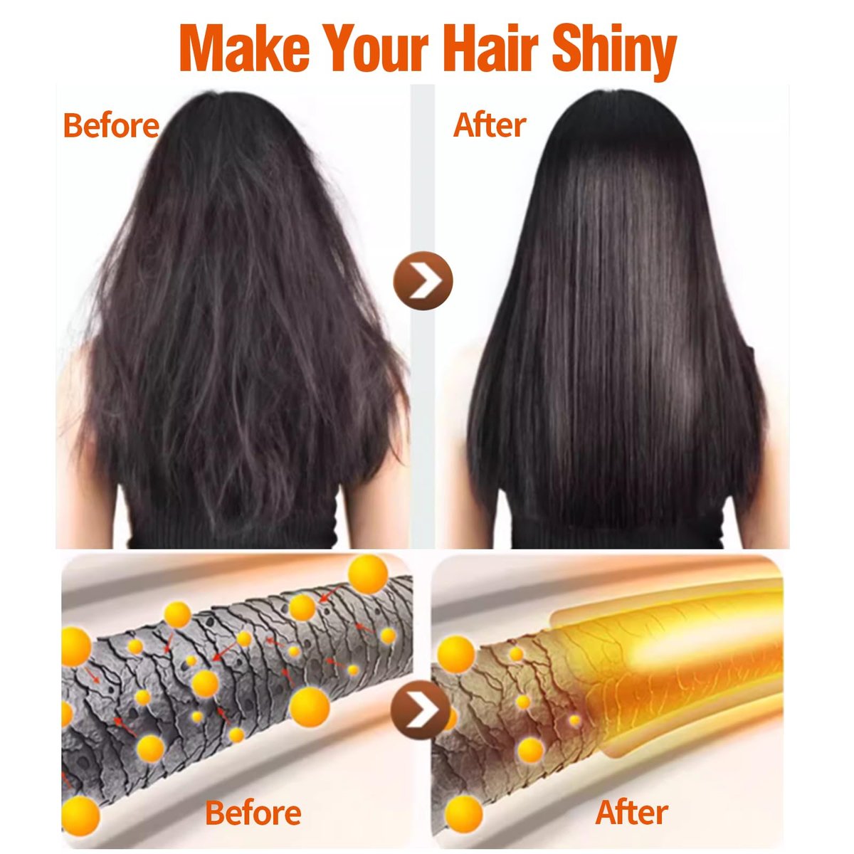 2er-Pack Collagen- & Keratin-Haarmaske – Tiefenpflege für geschädigtes Haar mit Arganöl – Feuchtigkeitsspendende Haarkur für trockenes, krauses Haar