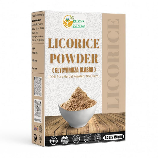 Herbs Botanica Süßholzwurzelpulver 100% rein & natürlich – für Tee, Hautpflege & DIY Schönheit – 150 g