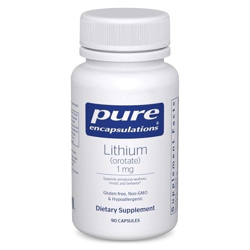 Pure Encapsulations Lithium (Orotate) 1 mg – Unterstützung für Ruhe und Ausgeglichenheit | 90 Kapseln