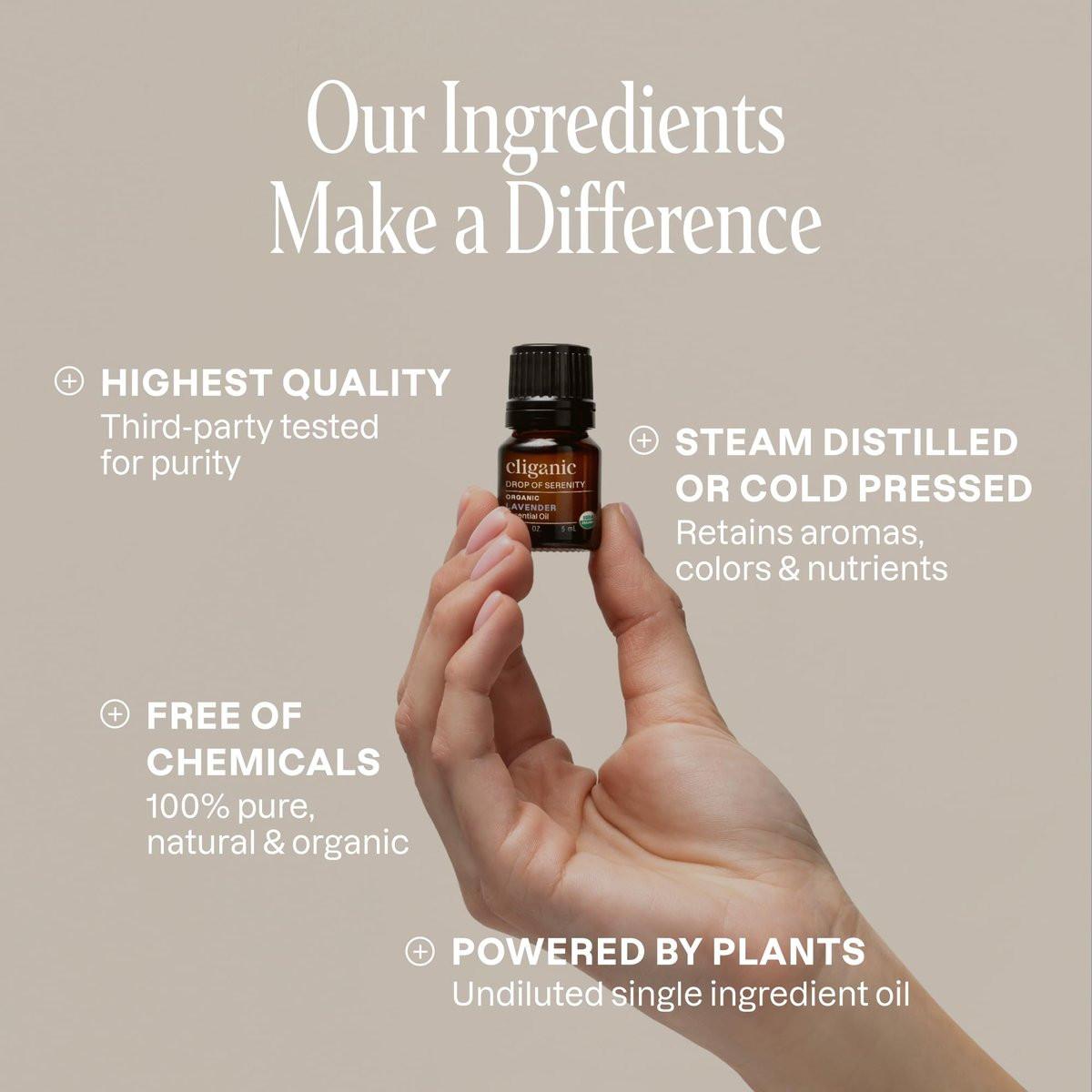 Cliganic Bio ätherische Öle Set (Top 5 - Die Klassiker) - 100% rein natürlich - Aromatherapie, Kerzenherstellung - Pfefferminze, Lavendel, Eukalyptus, Zitronengras & Orange