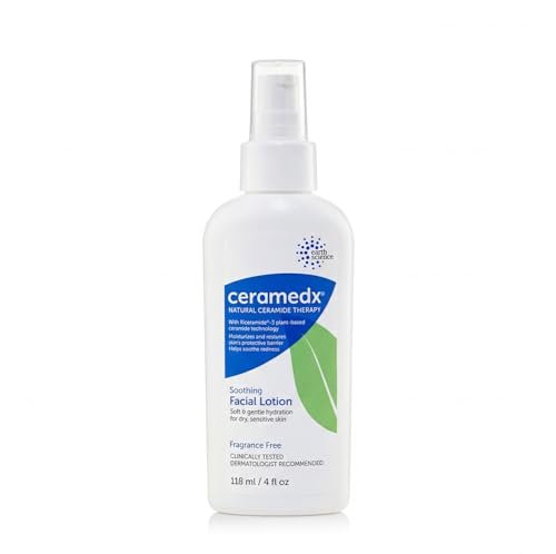 Ceramedx – Beruhigende Gesichtslotion | Natürliche Ceramid-Lotion für trockene, empfindliche Haut | Tierversuchsfrei, vegan & parfümfrei | 118 ml