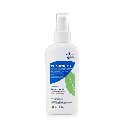 Ceramedx – Beruhigende Gesichtslotion | Natürliche Ceramid-Lotion für trockene, empfindliche Haut | Tierversuchsfrei, vegan & parfümfrei | 118 ml