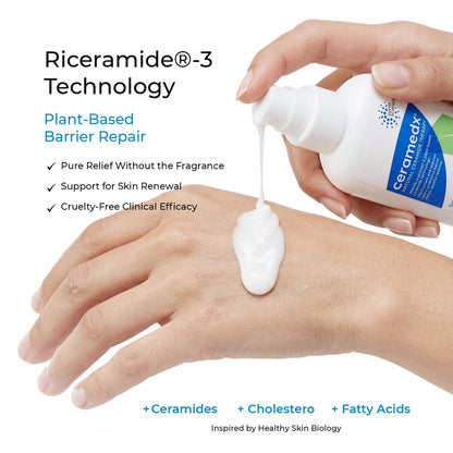Ceramedx – Beruhigende Gesichtslotion | Natürliche Ceramid-Lotion für trockene, empfindliche Haut | Tierversuchsfrei, vegan & parfümfrei | 118 ml