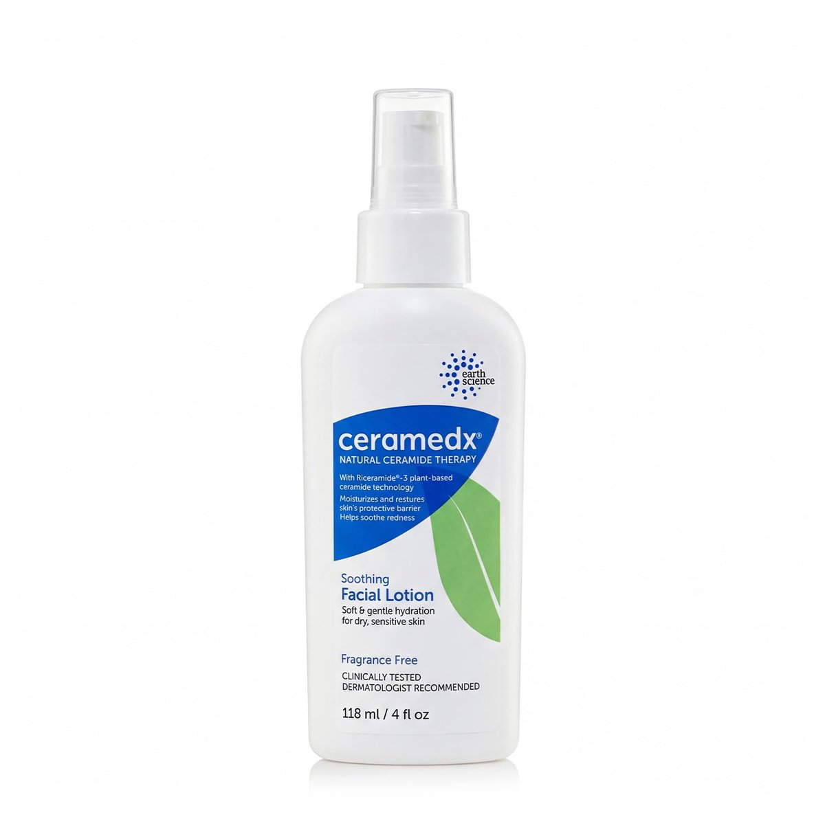 Ceramedx – Beruhigende Gesichtslotion | Natürliche Ceramid-Lotion für trockene, empfindliche Haut | Tierversuchsfrei, vegan & parfümfrei | 118 ml