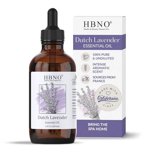 HBNO Kalifornisches Lavendelöl 120 ml - Natürliches ätherisches Öl für Haut, Reinigung, Aromatherapie, DIY & Diffuser