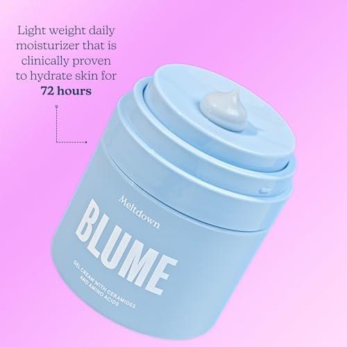 Blume Meltdown Gel-Gesichtsfeuchtigkeitscreme für zu Akne neigende Haut – Ölfreie Feuchtigkeitspflege mit Niacinamid & Centella für einen ebenmäßigen Hautton – 72-Stunden-Feuchtigkeitscreme mit Ceramiden & Squalan (1,7 oz)