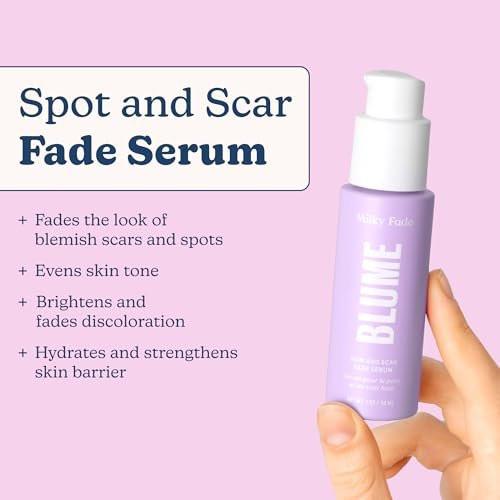 Blume Milky Fade Vitamin C Serum für das Gesicht - Dunkelfleck-Korrektor mit Niacinamid, Hyaluronsäure & Vitamin E - Beruhigt den Hautton - Veganes & tierversuchsfreies Feuchtigkeitsserum (30 ml)