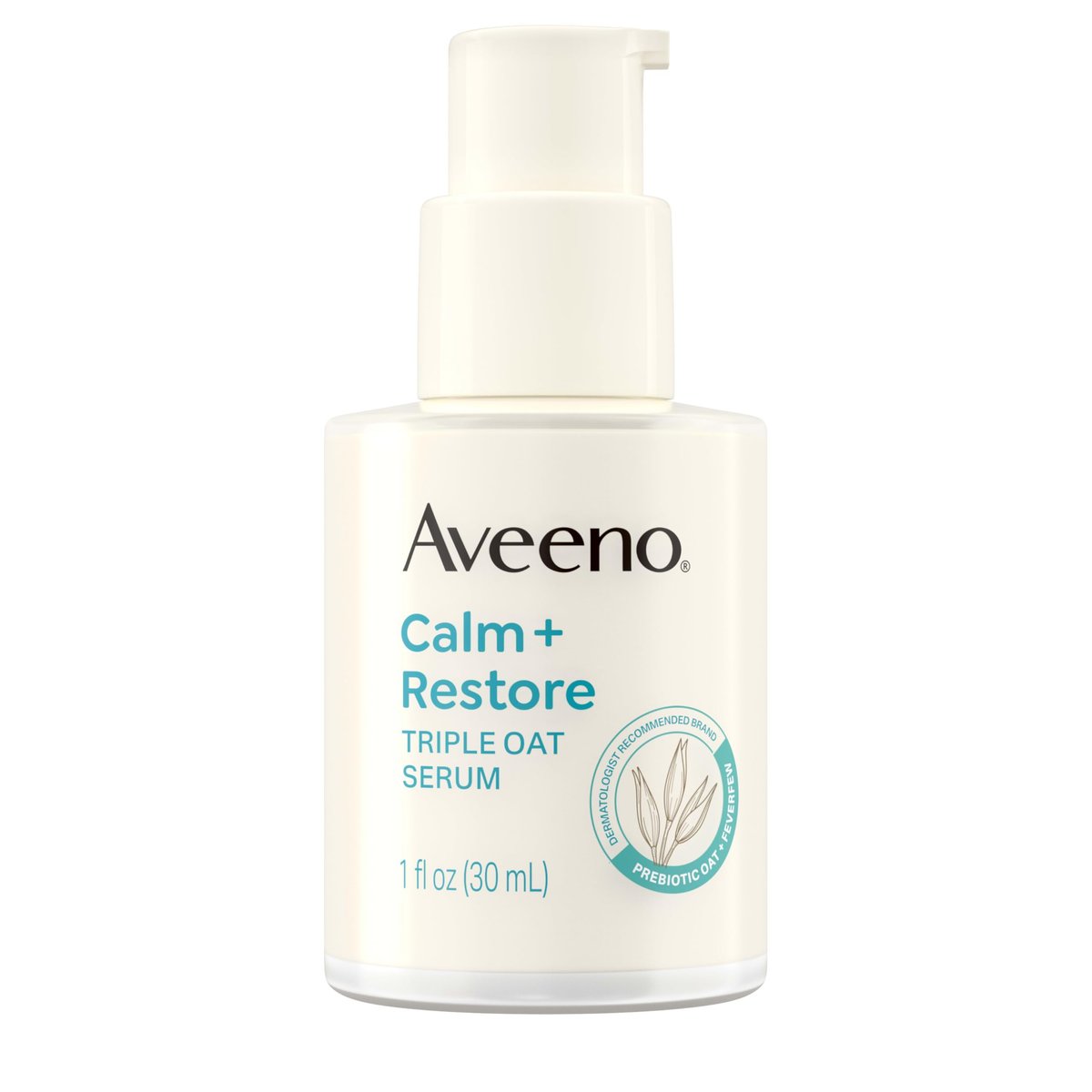 Aveeno Calm + Restore Triple Oat Hydrating Face Serum – Beruhigendes Gesichtsserum für empfindliche Haut, leichte Formel, feuchtigkeitsspendend, hypoallergen, parfümfrei, 29,6 ml