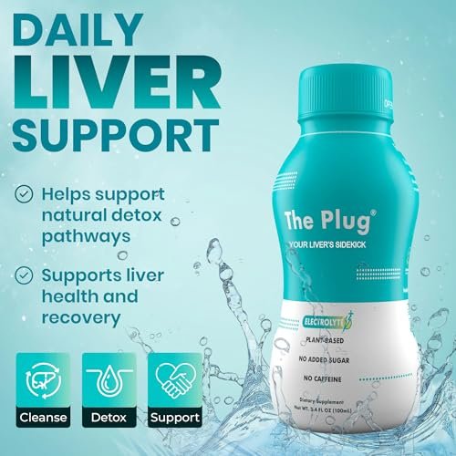The Plug Liver Cleanse & Detox Drink | Bio-Kräuter-Flüssigergänzung mit Elektrolyten, Superfrüchten & pflanzlichen Nährstoffen | Unterstützt Hydration, Energie, Immunsystem & Lebergesundheit