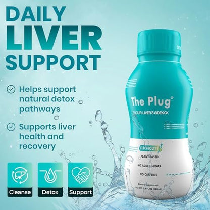 The Plug Liver Cleanse & Detox Drink | Bio-Kräuter-Flüssigergänzung mit Elektrolyten, Superfrüchten & pflanzlichen Nährstoffen | Unterstützt Hydration, Energie, Immunsystem & Lebergesundheit