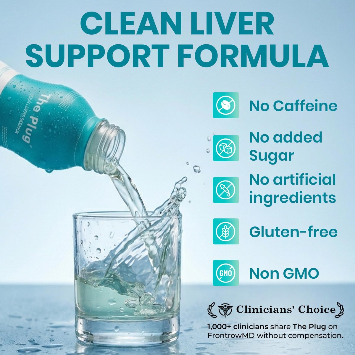 The Plug Liver Cleanse & Detox Drink | Bio-Kräuter-Flüssigergänzung mit Elektrolyten, Superfrüchten & pflanzlichen Nährstoffen | Unterstützt Hydration, Energie, Immunsystem & Lebergesundheit