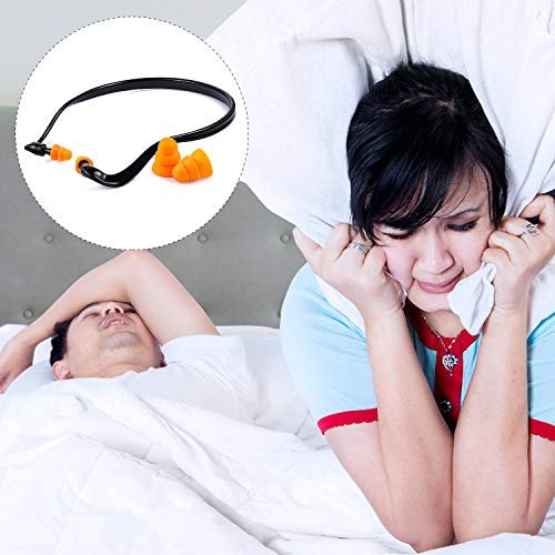 Sumind 24-teilige Ohrenschützer mit Bügel – Wiederverwendbare Silikon-Ohrstöpsel für Arbeit, Schlafen, Konzerte und Motorsport (Orange)