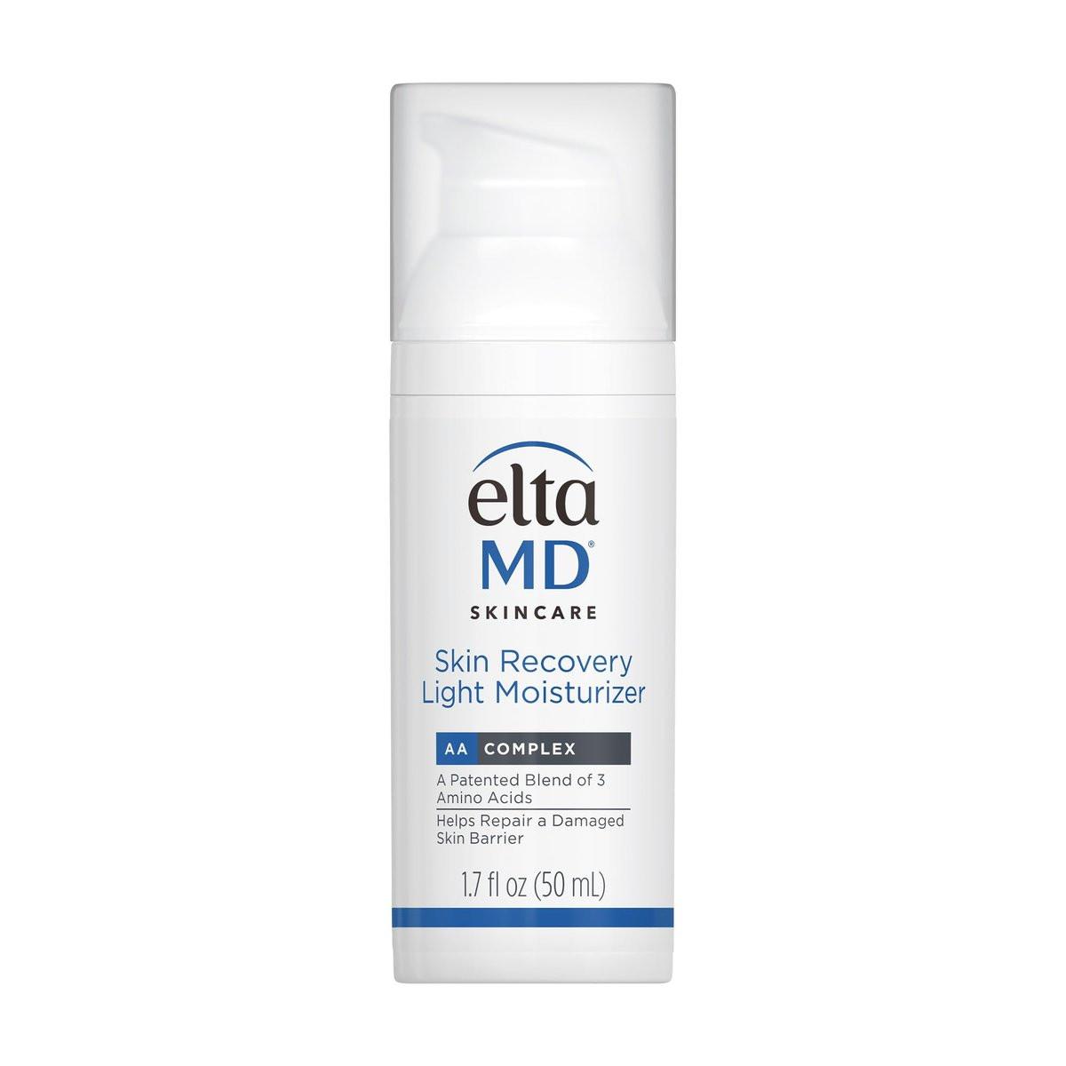 EltaMD Skin Recovery Light Feuchtigkeitscreme für trockene Haut, ölfreie Gesichtscreme für zu Akne neigende Haut, 48 ml Pumpflasche