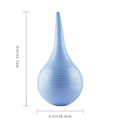 Ohrenspritze aus Gummi mit Saugbirne – 90 ml Handballenspritze zur Ohrenreinigung – Blau glatt