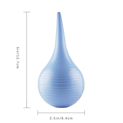 Ohrenspritze aus Gummi mit Saugbirne – 90 ml Handballenspritze zur Ohrenreinigung – Blau glatt