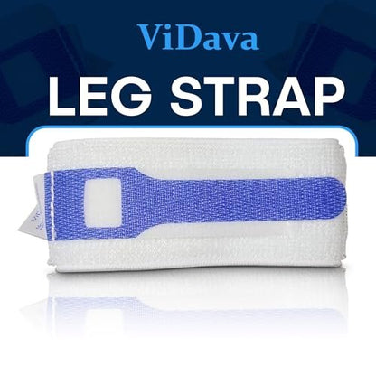 ViDava 3er-Pack Beinhalter für Foley-Katheter – Verstellbarer Urinableitungsschlauchhalter mit rutschfestem Silikongriff – Komfortable, wiederverwendbare Stabilisierung für Katheterfixierung (23” x 2”)