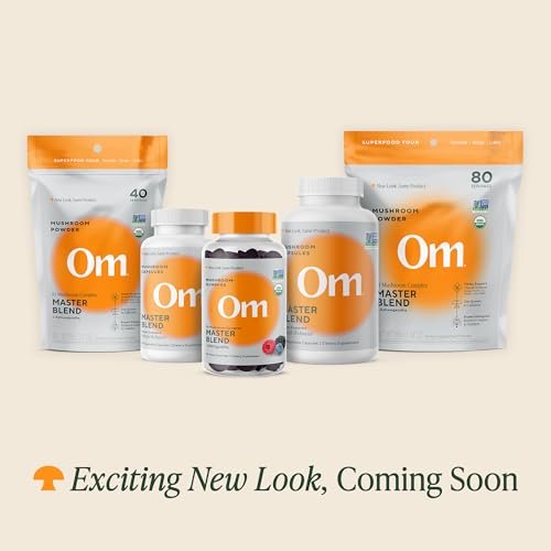 Om Master Blend Bio-Pilzkapseln - Organisches Pilzpräparat mit 10 Pilzen und Ashwagandha – Unterstützt Immunsystem, Darmgesundheit & Stressabbau, 84 Kapseln (28 Portionen)