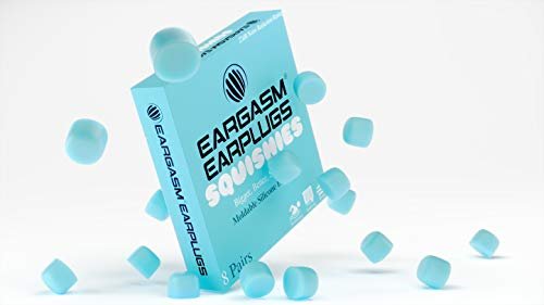 Eargasm Squishies – Blaue formbare Mehrzweck-Ohrstöpsel: Geräuschreduzierung, wasserdicht, luftdicht für Schlafen, Schnarchen, Arbeiten, Lernen, Schwimmen und mehr – inklusive Aufbewahrungsbox