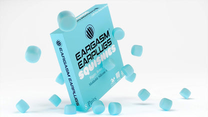 Eargasm Squishies – Blaue formbare Mehrzweck-Ohrstöpsel: Geräuschreduzierung, wasserdicht, luftdicht für Schlafen, Schnarchen, Arbeiten, Lernen, Schwimmen und mehr – inklusive Aufbewahrungsbox