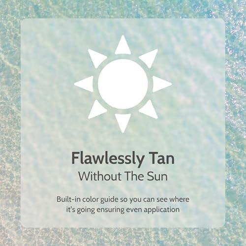 Fake Bake Flawless Darker Selbstbräuner-Lotion – Streifenfreie, langanhaltende natürliche Bräune für alle Hauttöne – Inklusive Applikator-Handschuh, Schwarzer Kokosnussduft – 177 ml