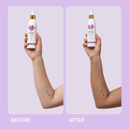 Fake Bake Flawless Darker Selbstbräuner-Lotion – Streifenfreie, langanhaltende natürliche Bräune für alle Hauttöne – Inklusive Applikator-Handschuh, Schwarzer Kokosnussduft – 177 ml