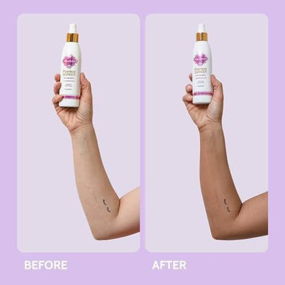 Fake Bake Flawless Darker Selbstbräuner-Lotion – Streifenfreie, langanhaltende natürliche Bräune für alle Hauttöne – Inklusive Applikator-Handschuh, Schwarzer Kokosnussduft – 177 ml