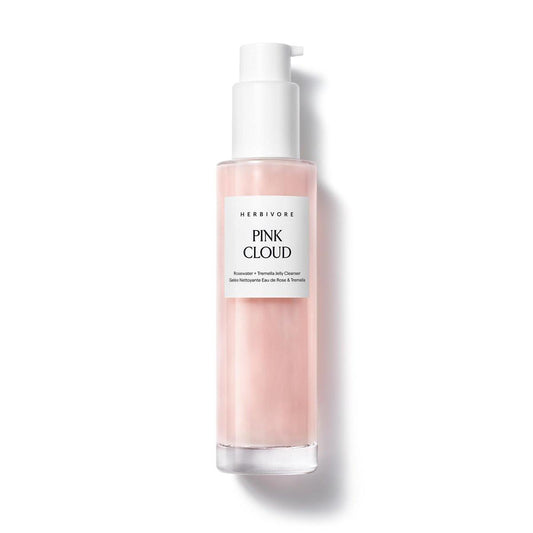 HERBIVORE Pink Cloud Creamy Jelly Cleanser – Feuchtigkeitsspendender Gesichtsreiniger mit Rosenwasser, Squalan und Tremella-Pilz, sanfte Reinigung + Make-up-Entfernung, vegan, pflanzlich, tierversuchsfrei 100 ml