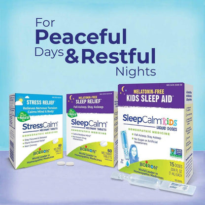 Boiron SleepCalm Einschlafhilfe für tiefen, erholsamen Schlaf – Melatoninfrei und nicht gewohnheitsbildend – 60 Tabletten