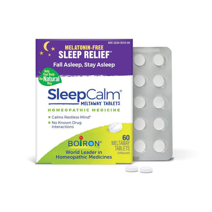 Boiron SleepCalm Einschlafhilfe für tiefen, erholsamen Schlaf – Melatoninfrei und nicht gewohnheitsbildend – 60 Tabletten