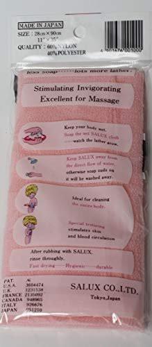 SALUX Nylon Japanische Beauty Hautpflege Waschhandtuch/Tuch Pfirsich 1 Stück