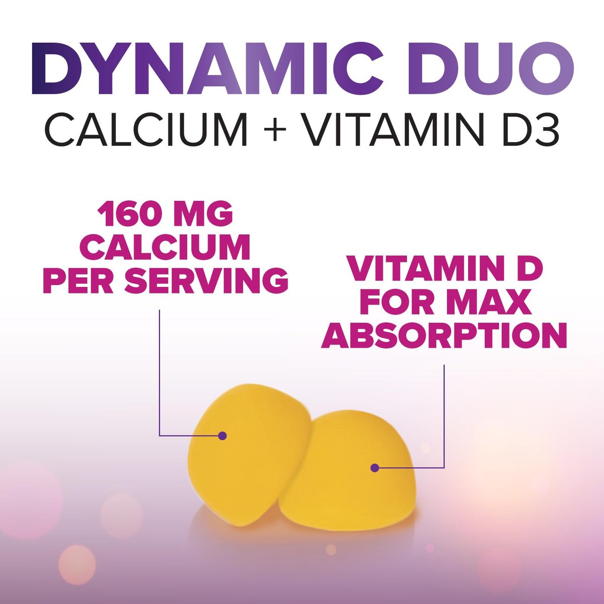 Kalzium-Gummibärchen ohne Zucker mit Vitamin D3 – 60 Stück, Orangen-Geschmack, für Knochen & Immunsystem