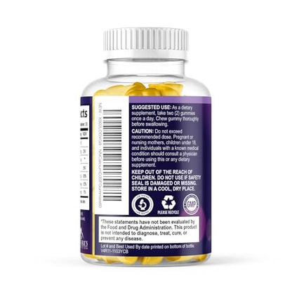 Kalzium-Gummibärchen ohne Zucker mit Vitamin D3 – 60 Stück, Orangen-Geschmack, für Knochen & Immunsystem