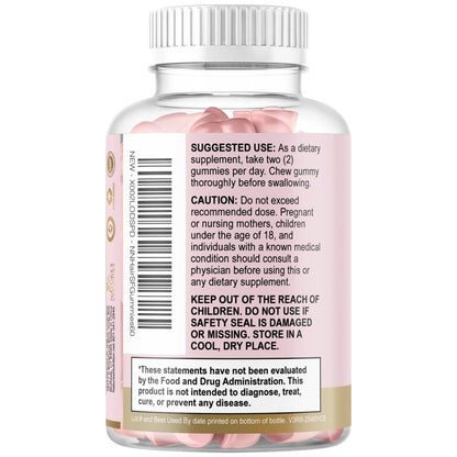 Haarvitamine Gummibärchen – Zuckerfreie Haarwachstum-Gummis mit Biotin 5000 mcg pro Portion, Vitamin A, B12, C, D, E, Folsäure – Unterstützt starke, schöne Haare und Nägel, vegetarisch – 60 Gummibärchen