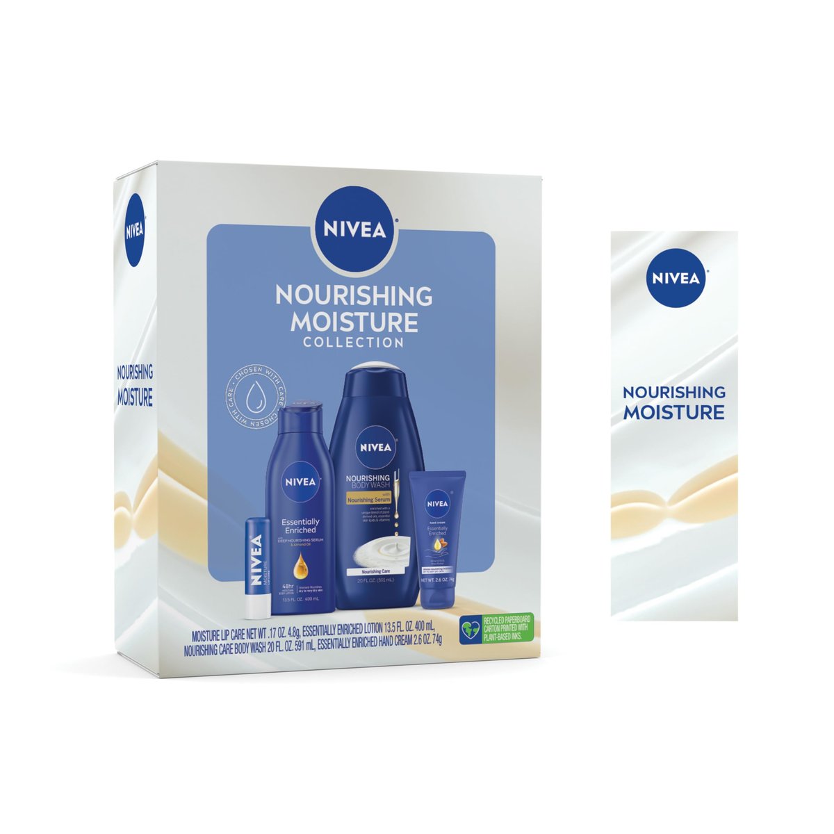 NIVEA Hautpflegeset für Sie – 5-teiliges Geschenkset mit Duschgel, Bodylotion, Lippenpflegestift & Handcreme mit Sheabutter
