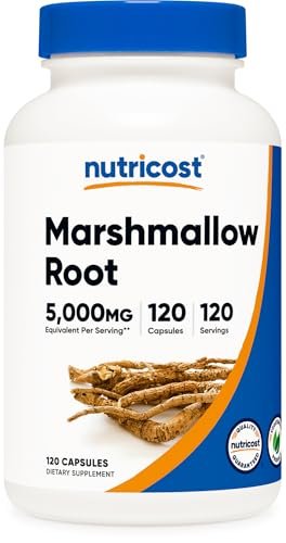Nutricost Marshmallow Root 120 Kapseln – 120 Portionen pro Flasche – Glutenfrei & Non-GMO