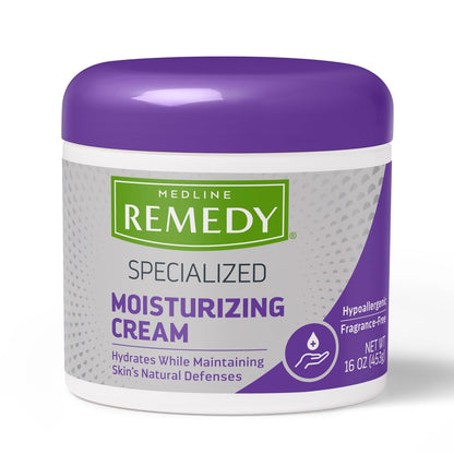 Medline Remedy Spezialisierte Hautcreme, Duftfrei (473 ml), 1,5 % Dimethicon, Pflegende Feuchtigkeitscreme für trockene Haut, Sulfatfrei, Parabenfrei, Hypoallergene Körpercreme, Tägliche Lotion für trockene Haut