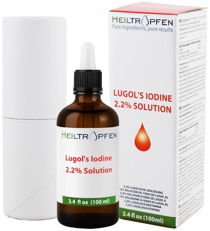 2,2% Lugolsche Jodlösung 100 ml | Pharmazeutische Qualität | Jod und Kaliumiodid | Heiltropfen®