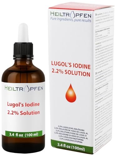 2,2% Lugolsche Jodlösung 100 ml | Pharmazeutische Qualität | Jod und Kaliumiodid | Heiltropfen®